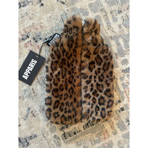 Apparis Leopard Print Faux Fur Hot Water Bottle NWT